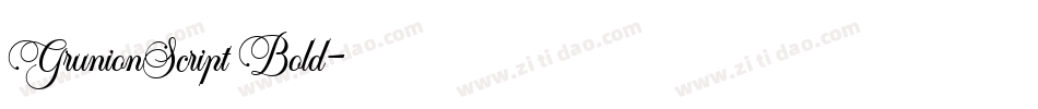 GrunionScript Bold字体转换